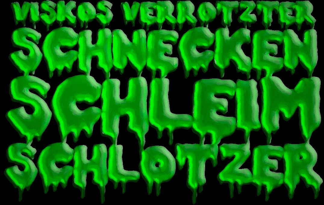 SchleFaZ-Cocktailbuch-Grafik: Viskos verrotzter Schneckenschleim-Schlotzer